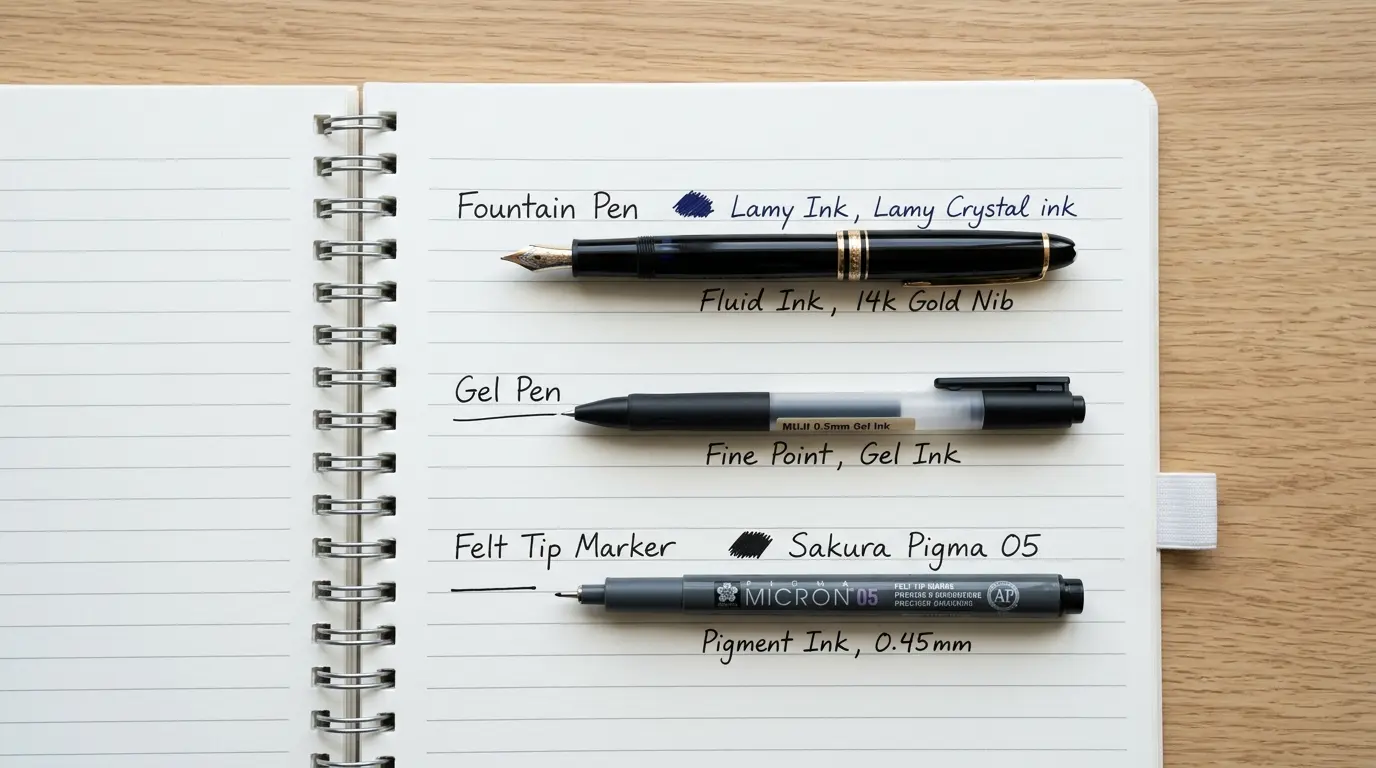 best pens for improving handwriting, fountain pen gel pen felt tip